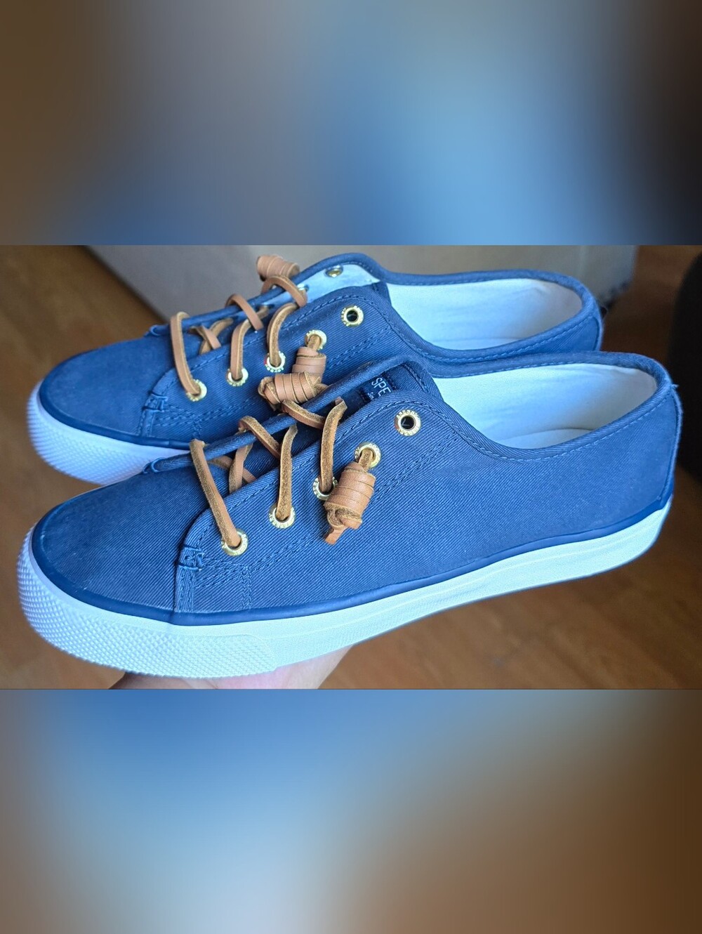 Women's Sz 7 SPERRY CREST VIBE 'Blue' Casual Boat Shoes